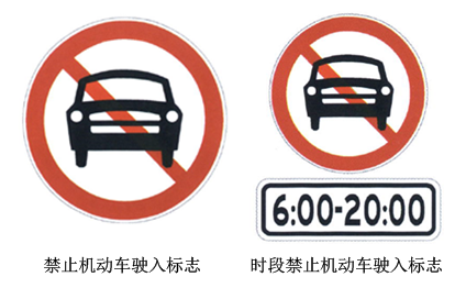 圖2 禁止機(jī)動車駛?cè)霕?biāo)志
