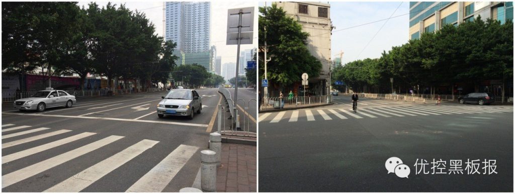 圖5 走完A相與C相后東、西進(jìn)口道情況