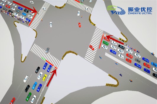 圖3 方案三并列式車道