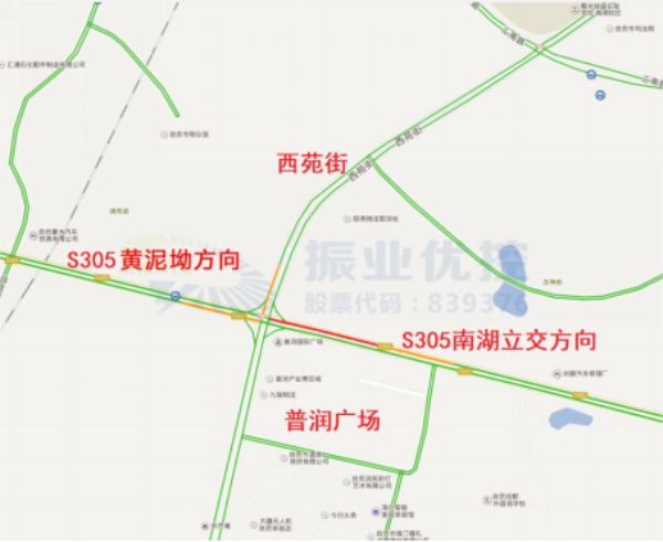 圖1 普潤路口地理位置示意圖