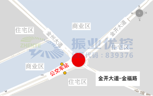 圖1 金開(kāi)大道-金福路地理位置圖