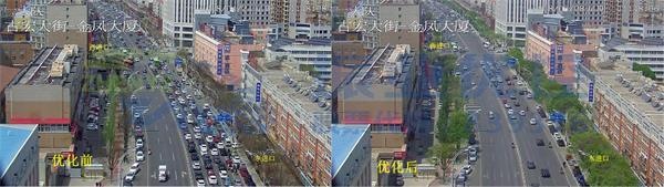 圖9 優(yōu)化前后交通情況對(duì)比