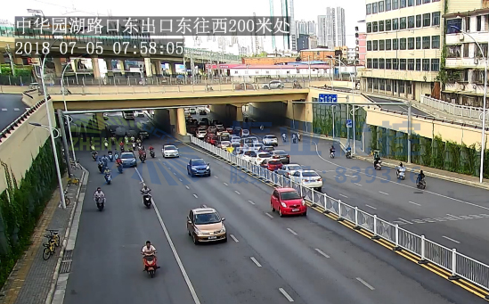  圖6 中華路-園湖路路口東進(jìn)口早高峰整改后排隊(duì)情況