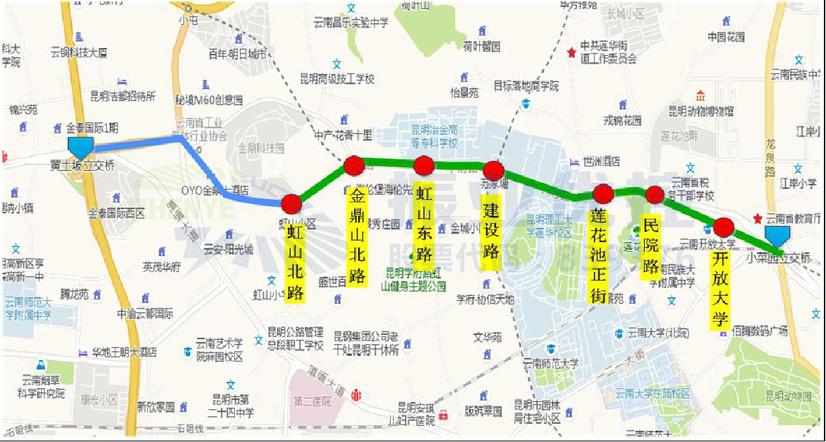 圖1 學(xué)府路路段地理位置圖