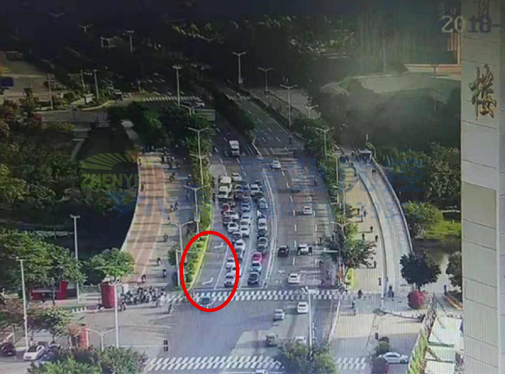 圖2 北進(jìn)口右轉(zhuǎn)車道空放