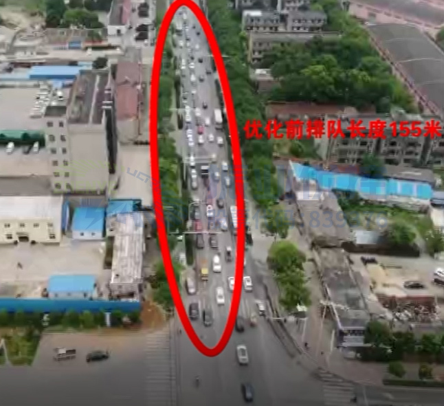 圖5 優(yōu)化前早高峰南進(jìn)口、西進(jìn)口車流排隊(duì)