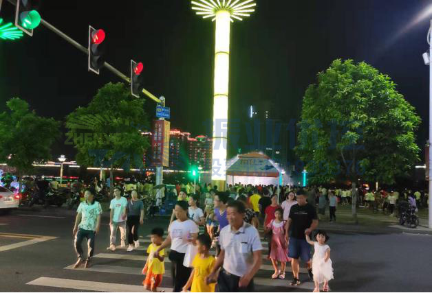 圖10 噴泉表演時(shí)段行人安全有序過街