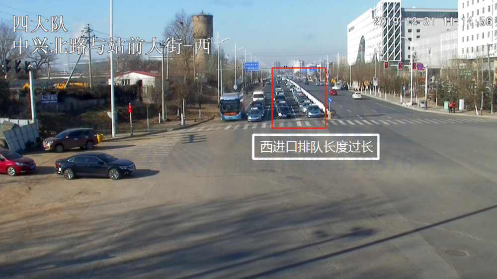 圖4 西進(jìn)口排隊(duì)長度(優(yōu)化前)