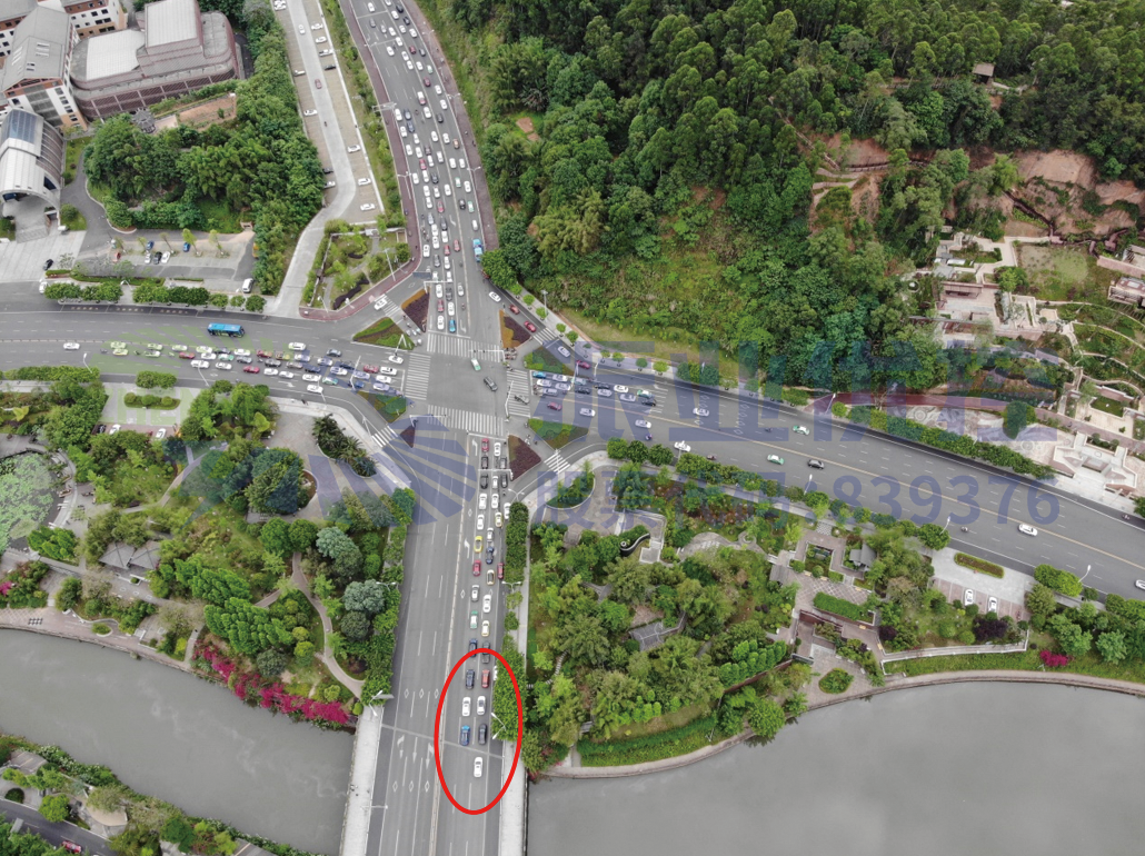  圖7 綠心路-竹公溪路口排隊(duì)情況（優(yōu)化后）