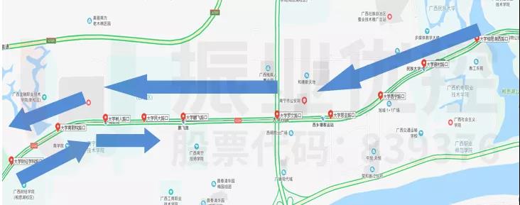 圖6 相思湖西路-財(cái)經(jīng)學(xué)院路段協(xié)調(diào)示意圖