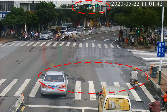 圖5 頭車通過路口并無沖突現(xiàn)象(優(yōu)化后)