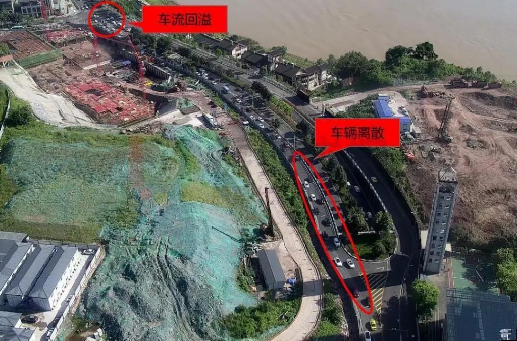 圖8 車流離散示意圖