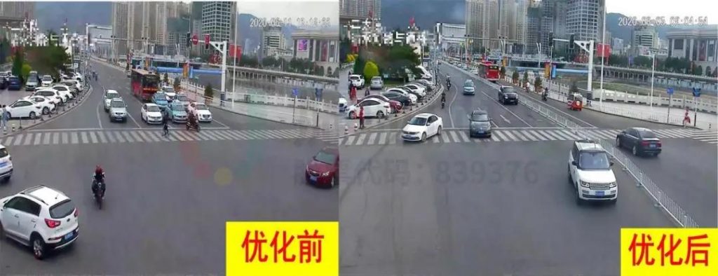 圖5 清水河路-通橋優(yōu)化前后對(duì)比圖