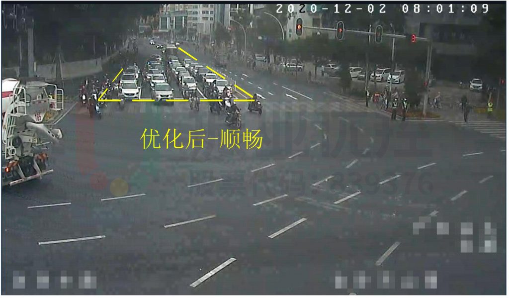 圖12 北進口運行情況截面圖（優(yōu)化后）