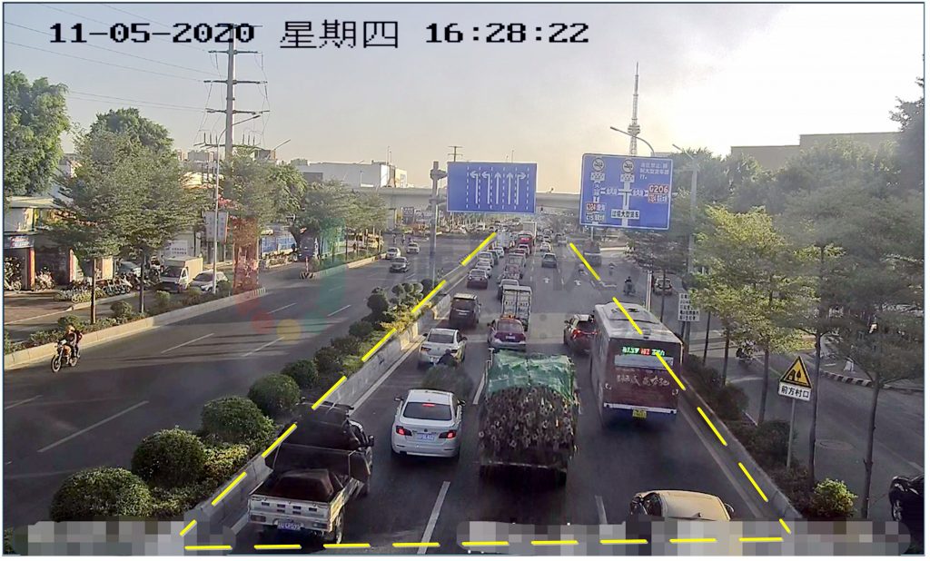 圖2 潮汕-金鳳路口平峰北進口排長隊情況