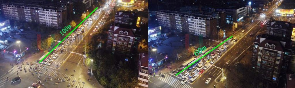 圖13 路口北進(jìn)口排隊(duì)明顯縮短（優(yōu)化后）