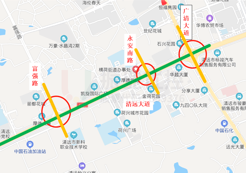 圖12 協(xié)調(diào)路段位置圖