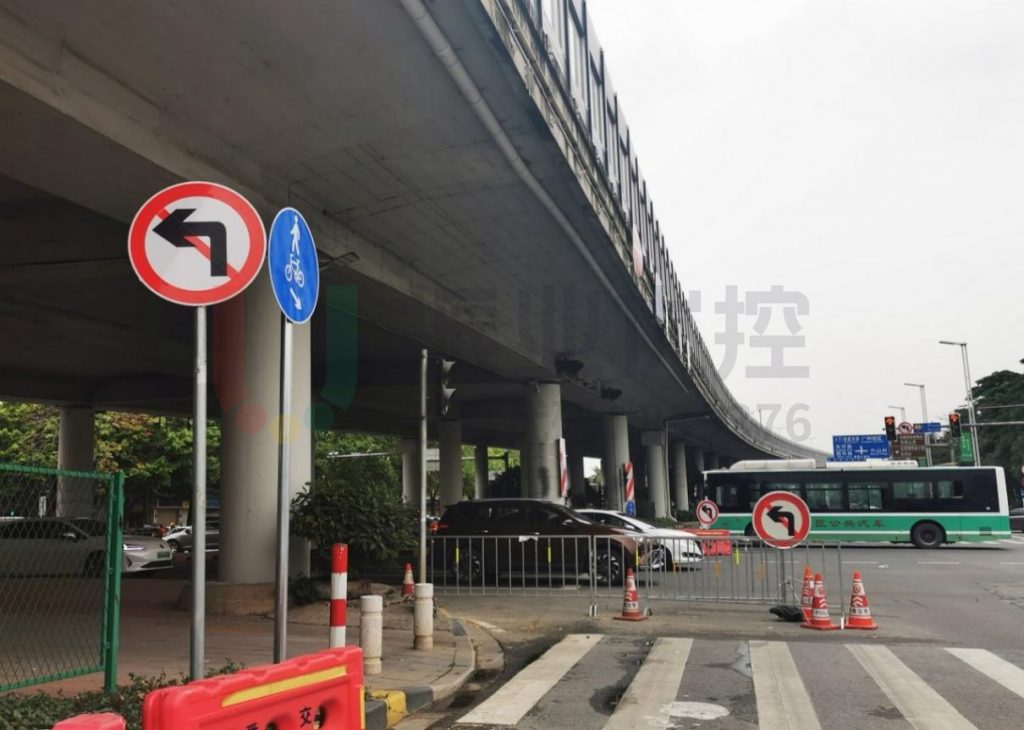 圖6 番禺-富華交叉口南進口禁左標(biāo)志圖