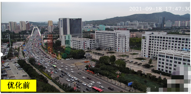 圖13 長城大街優(yōu)化前后排隊長度對比