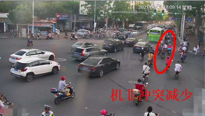 圖10 機非沖突減少（優(yōu)化后）