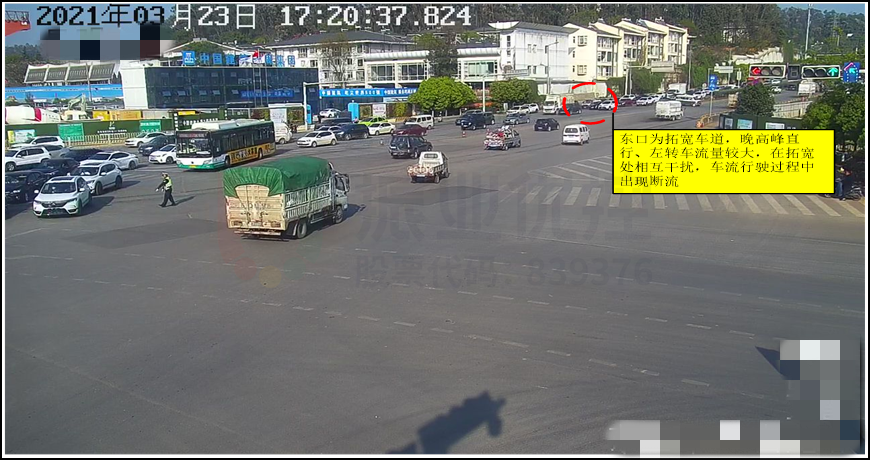 圖5 東進(jìn)口直行、左轉(zhuǎn)排隊(duì)較長(zhǎng)