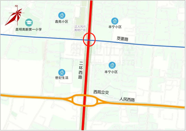 圖11 二環(huán)西路與茭菱路交叉口-路口點位圖