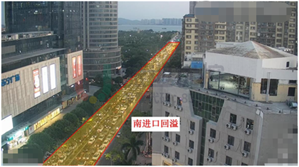 圖7 長平-金環(huán)路口南進口存在回溢