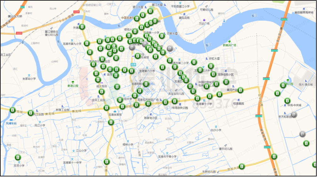 圖2 龍港市信號(hào)燈分布圖