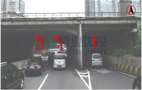 圖5 廣園路-天壽路南進(jìn)口車道分布