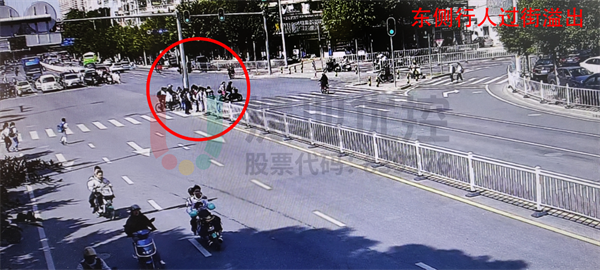 圖9 路口行人安全島行人溢出