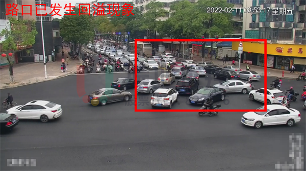 圖5 學(xué)校周邊路口車流聚集