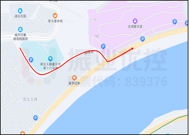 圖2 北濱一路-御峰路支路車流匯入情況